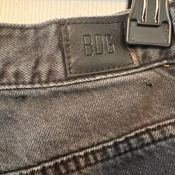 BDG Charcoal Kick Flare High Rise Cropped Distressed Jeans Urban Outfitters - Picture 4 of 15